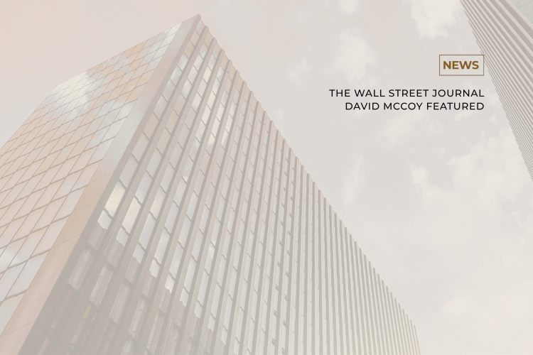 David McCoy Featured in The Wall Street Journal
